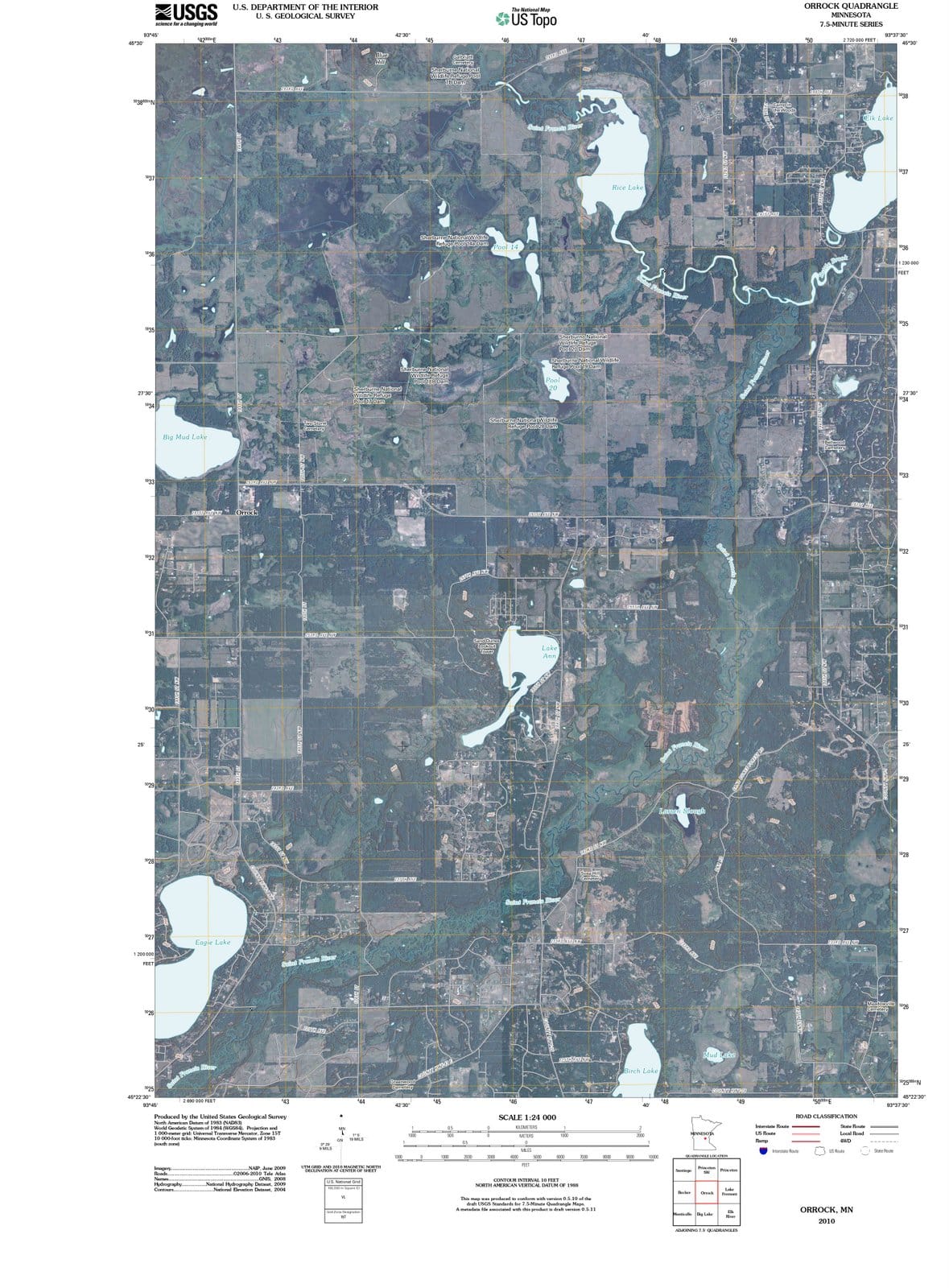 2010 Orrock, MN - Minnesota - USGS Topographic Map
