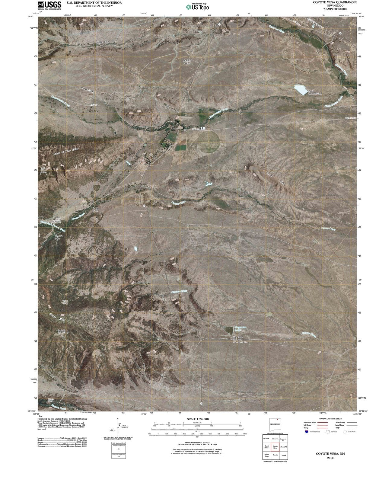 2010 Coyote Mesa, NM - New Mexico - USGS Topographic Map