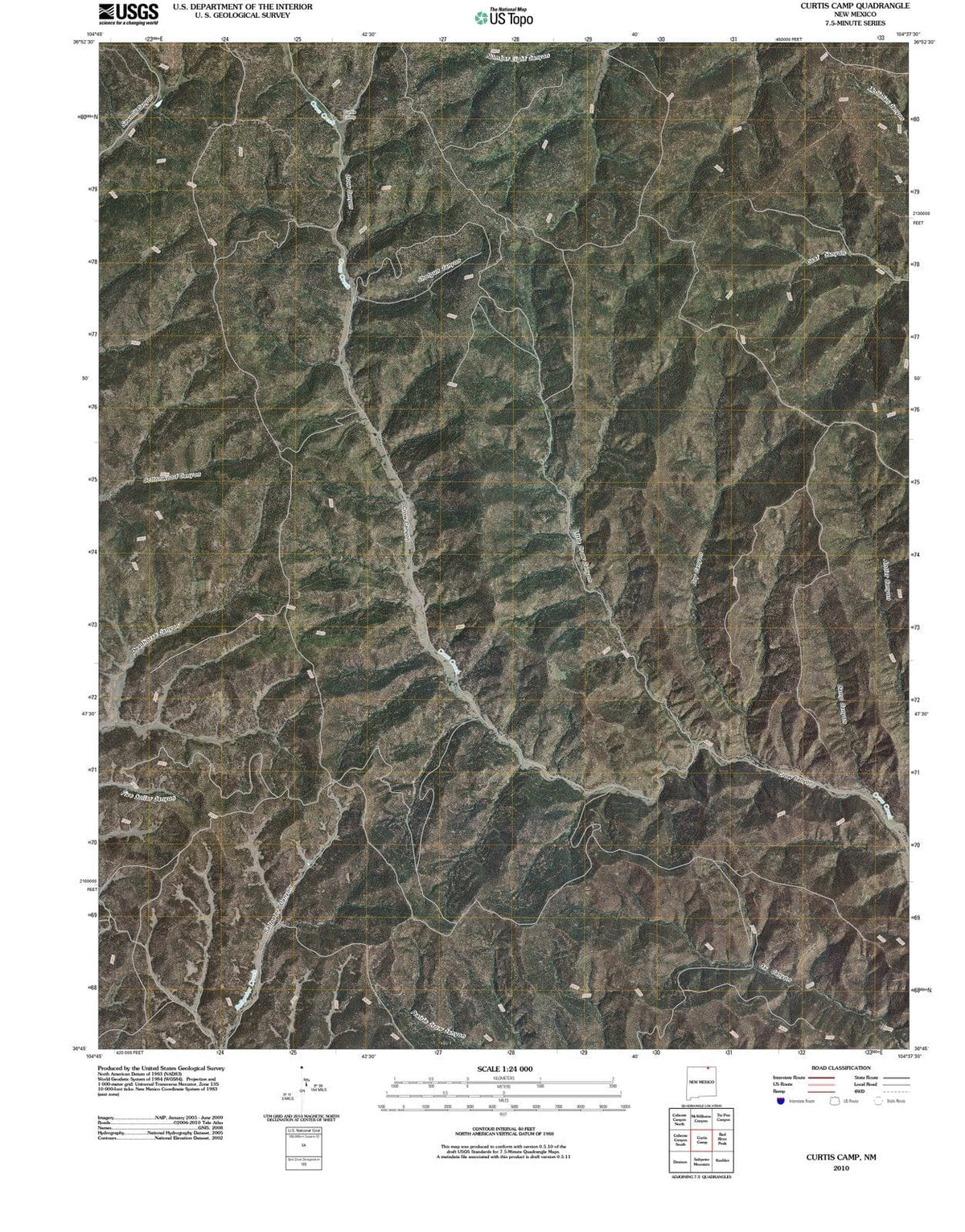 2010 Curtis Camp, NM - New Mexico - USGS Topographic Map