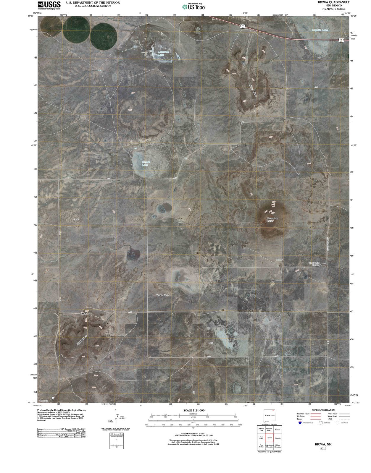 2010 Kiowa, NM - New Mexico - USGS Topographic Map