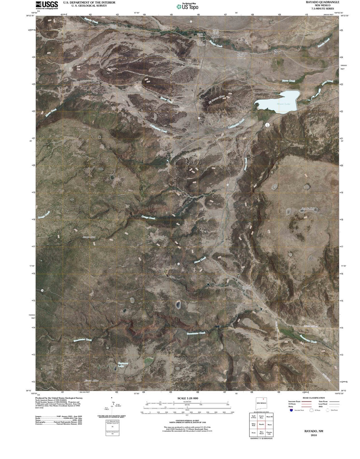 2010 Rayado, NM - New Mexico - USGS Topographic Map