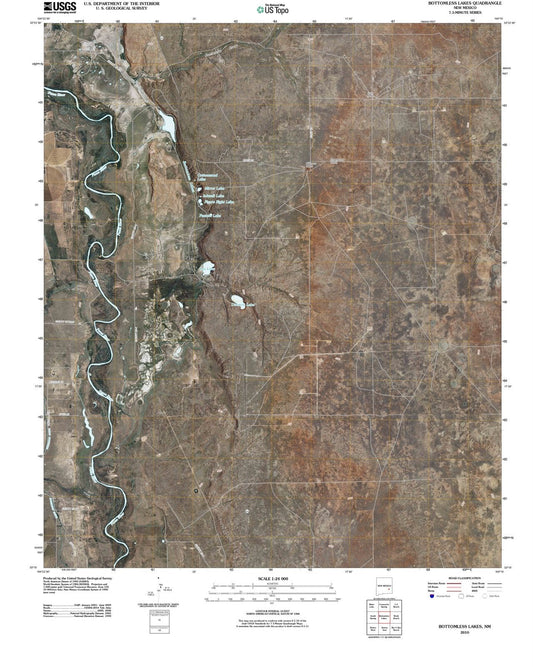 2010 Bottomless Lakes, NM - New Mexico - USGS Topographic Map