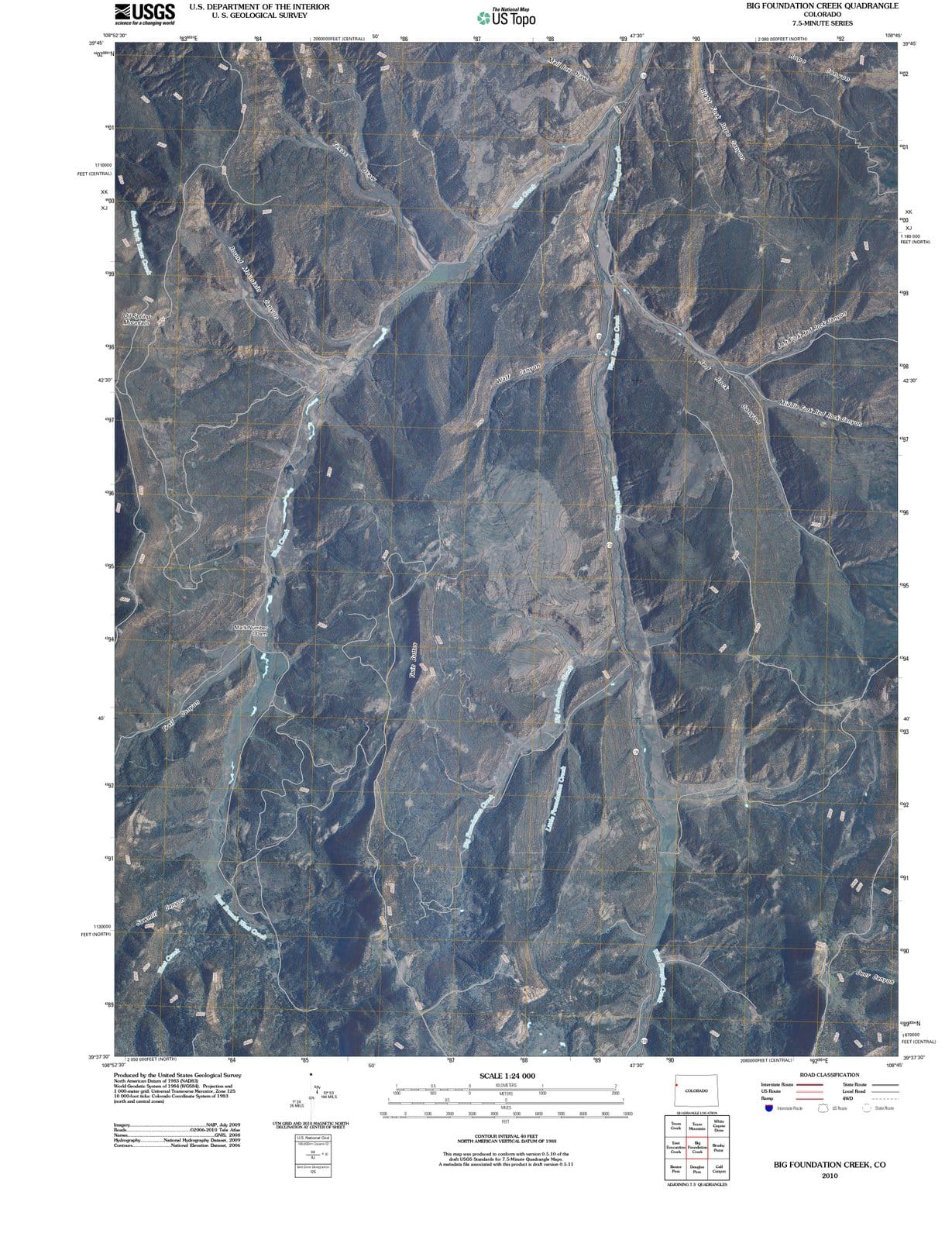 2010 Big Foundation Creek, CO - Colorado - USGS Topographic Map