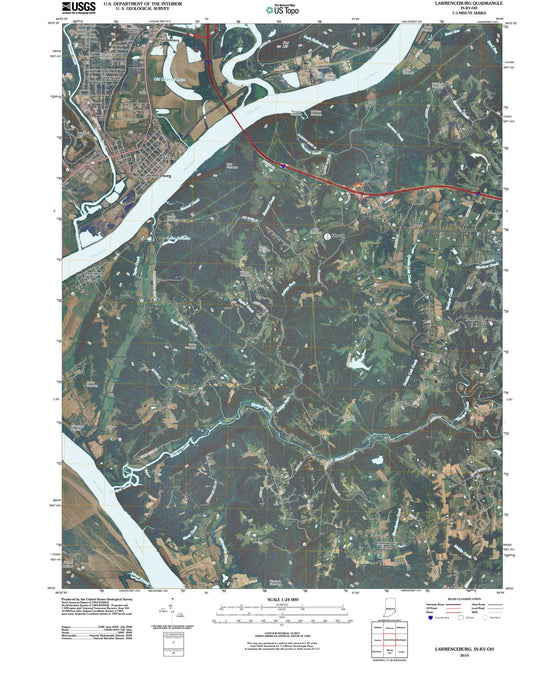 2010 Lawrenceburg, in - Indiana - USGS Topographic Map
