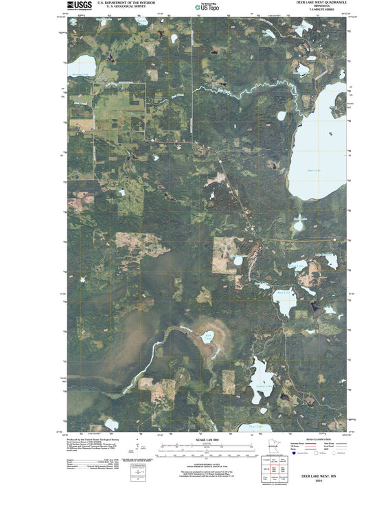 2010 Deer Lake West, MN - Minnesota - USGS Topographic Map
