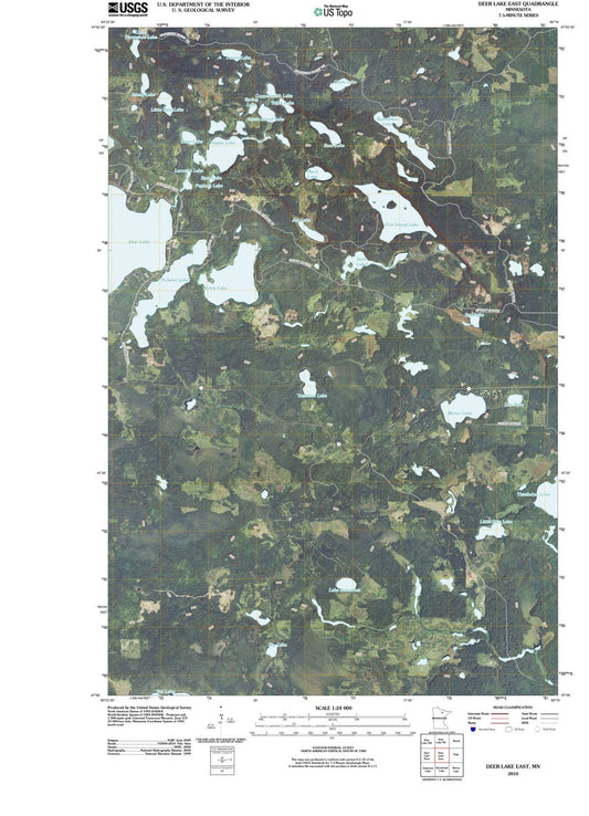 2010 Deer Lake East, MN - Minnesota - USGS Topographic Map