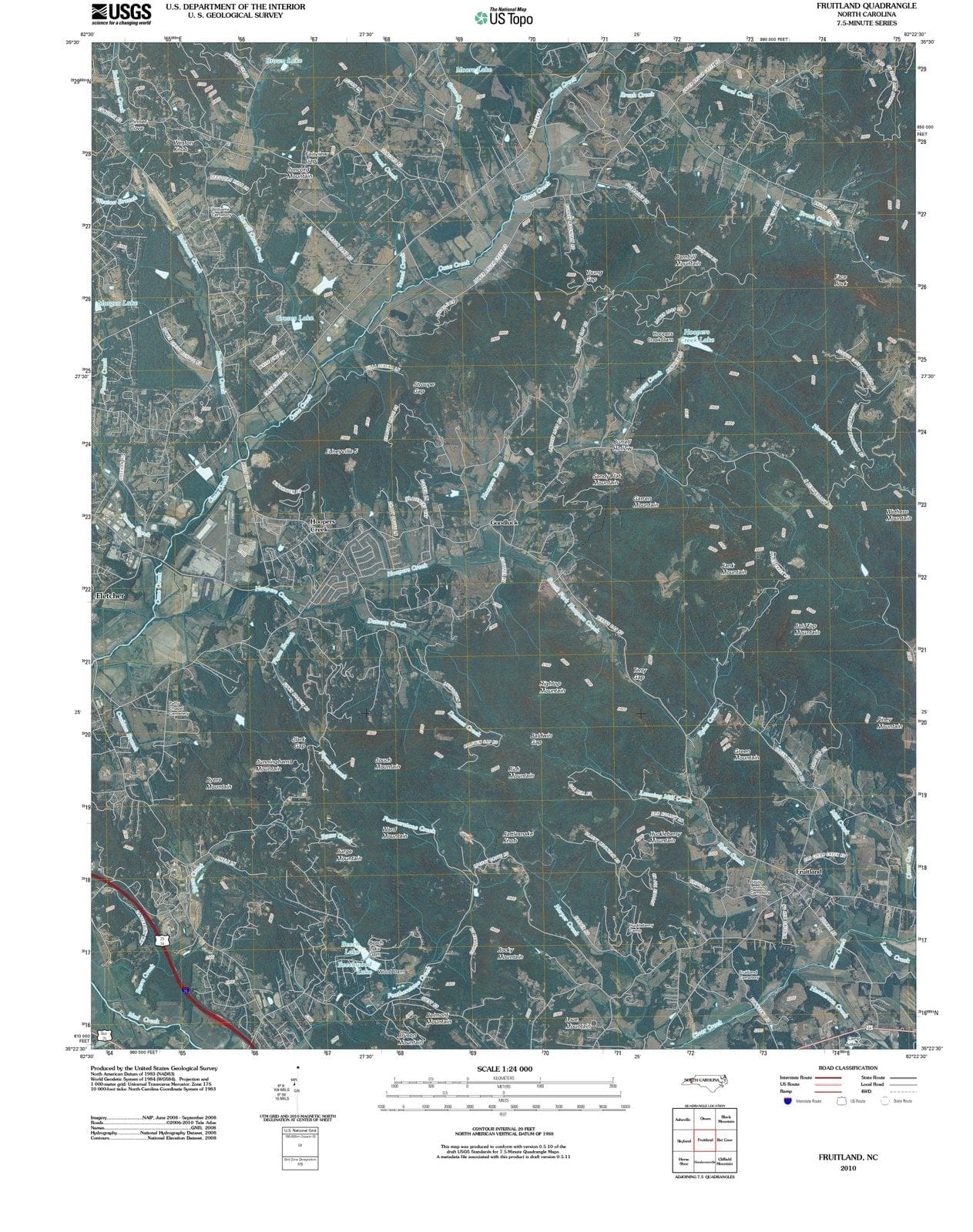 2010 Fruitland, NC - North Carolina - USGS Topographic Map