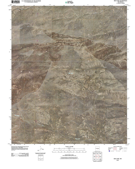2010 Box Lake, NM - New Mexico - USGS Topographic Map