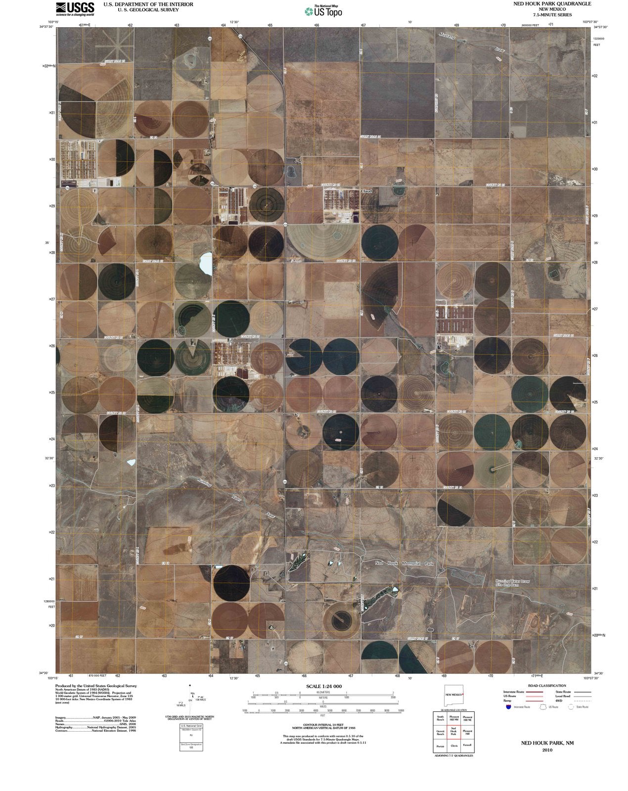 2010 Ned Houk Park, NM - New Mexico - USGS Topographic Map