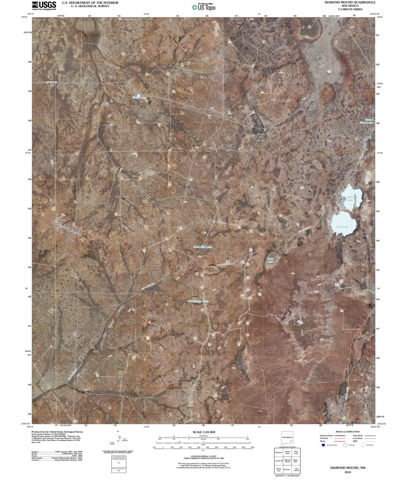2010 Diamond Mound, NM - New Mexico - USGS Topographic Map