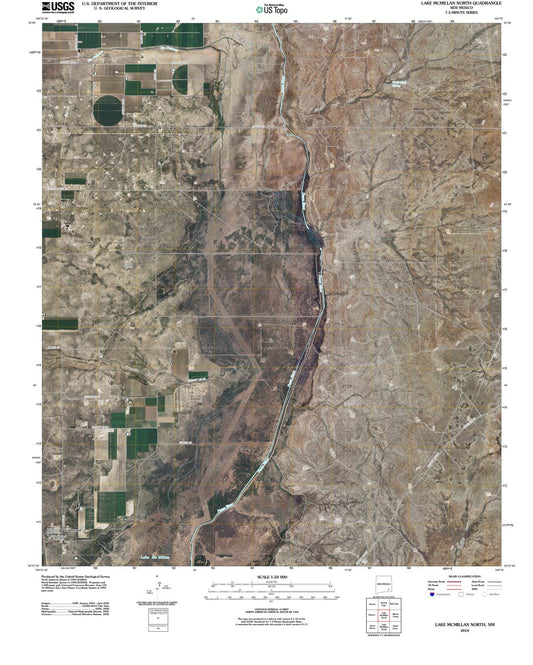 2010 Lake Mcmillan North, NM - New Mexico - USGS Topographic Map