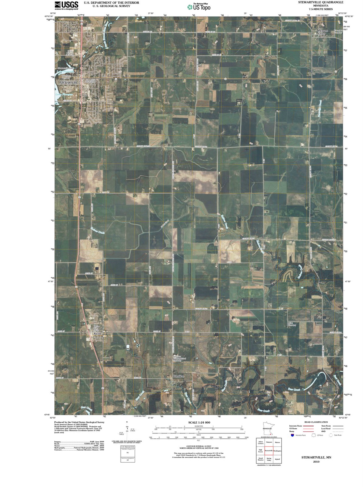 2010 Stewartville, MN - Minnesota - USGS Topographic Map