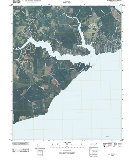 2010 Yeopim River, NC - North Carolina - USGS Topographic Map