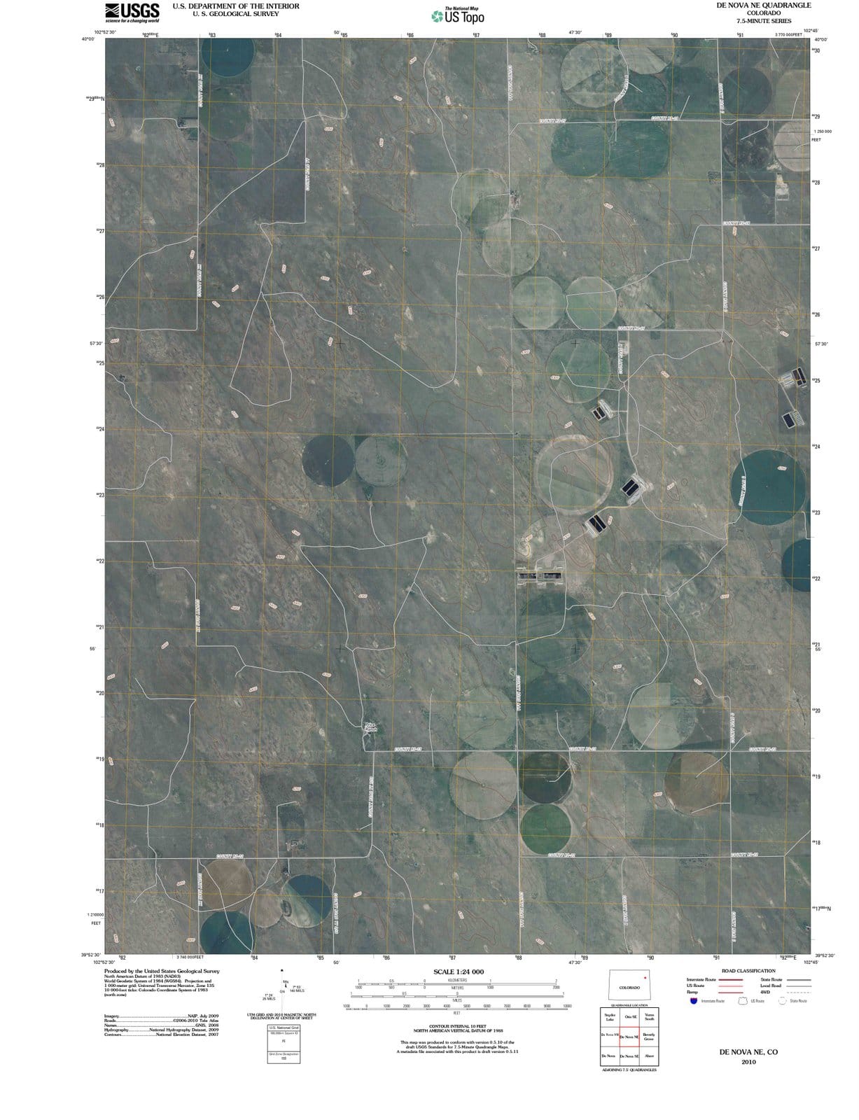 2010 De Nova, CO - Colorado - USGS Topographic Map v2