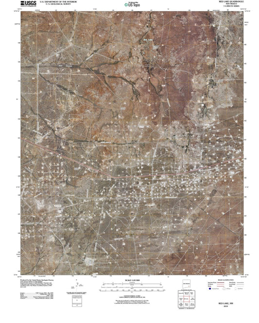2010 Red Lake, NM - New Mexico - USGS Topographic Map v2