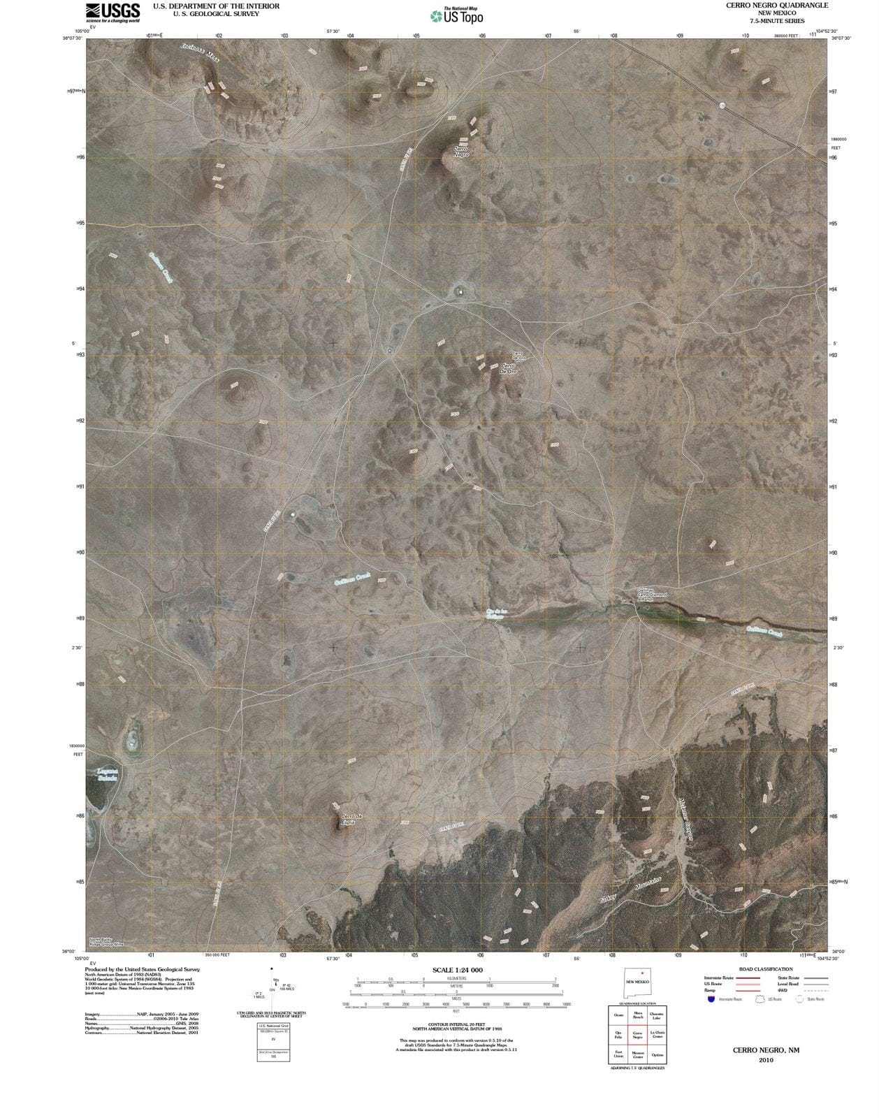 2010 Cerrogro, NM - New Mexico - USGS Topographic Map