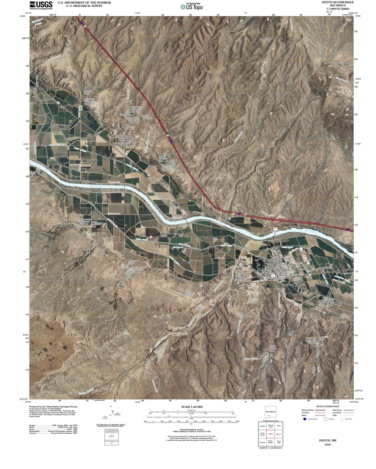 2010 Hatch, NM - New Mexico - USGS Topographic Map