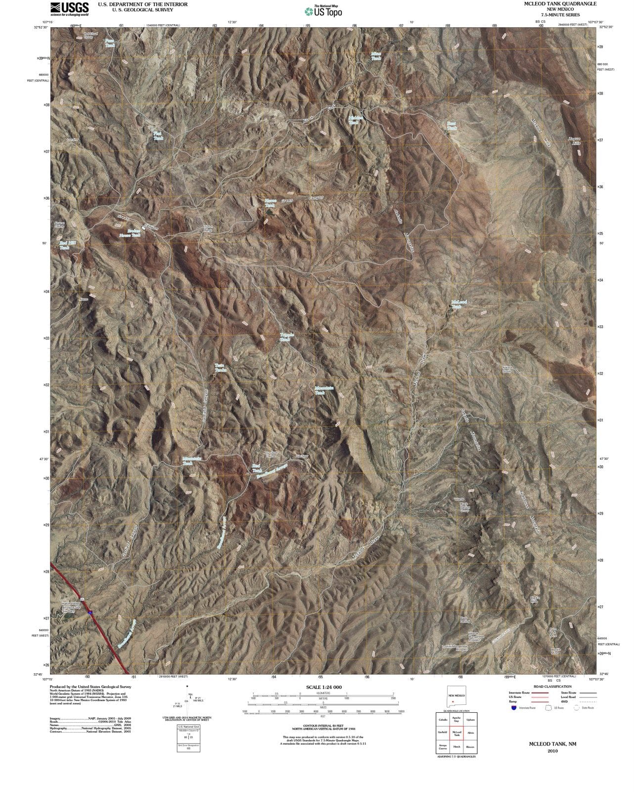 2010 McLeod Tank, NM - New Mexico - USGS Topographic Map