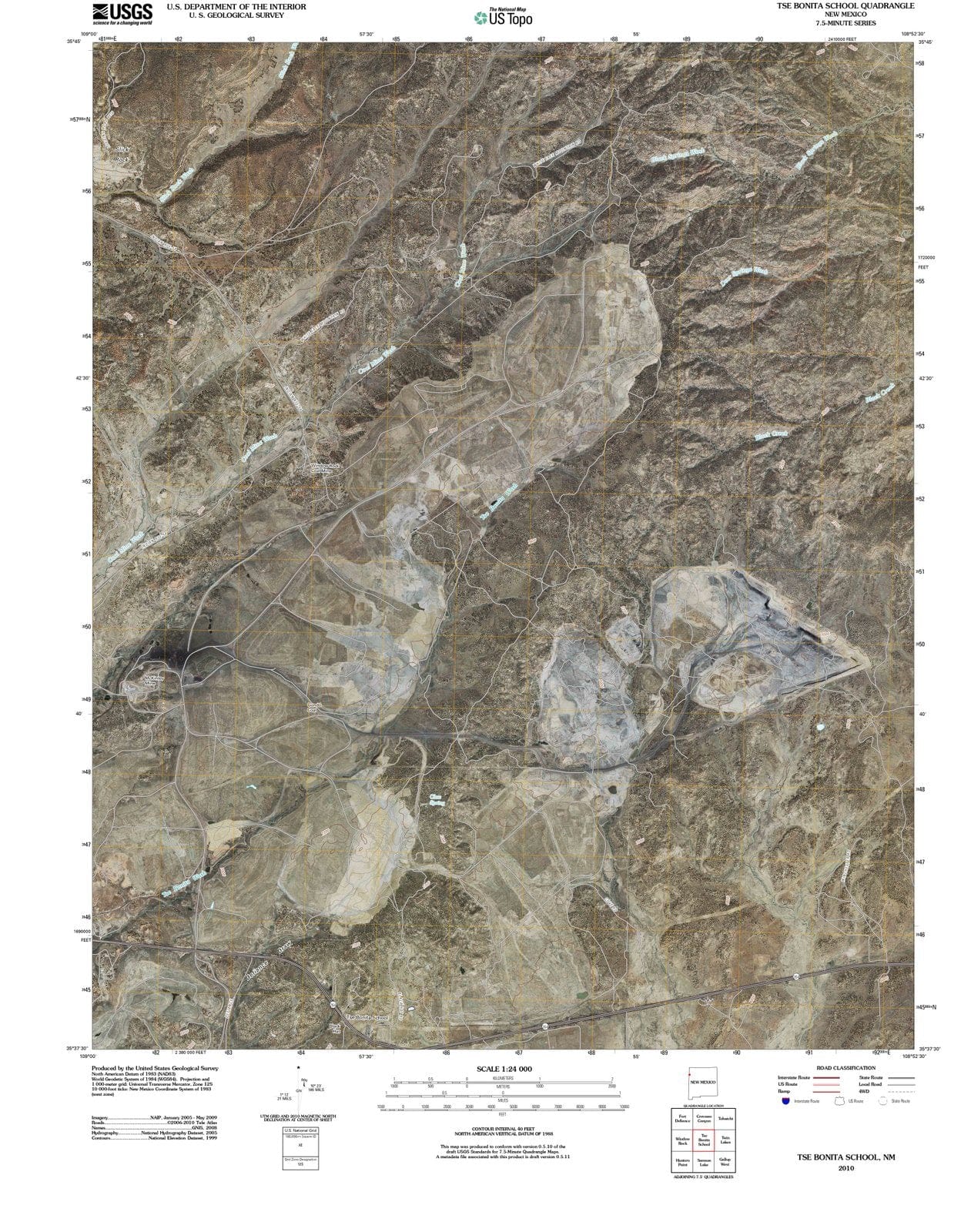 2010 Tse Bonita School, NM - New Mexico - USGS Topographic Map
