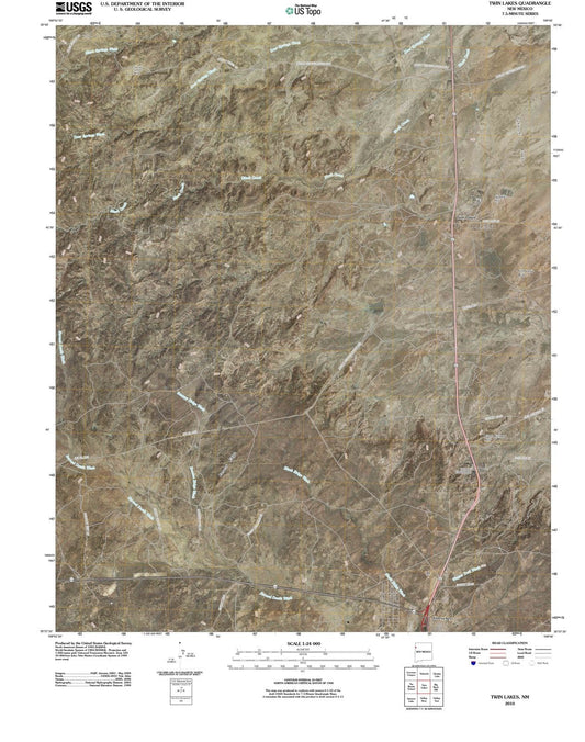 2010 Twin Lakes, NM - New Mexico - USGS Topographic Map