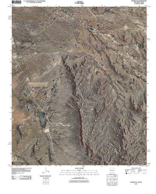 2010 Desert, NM - New Mexico - USGS Topographic Map v3