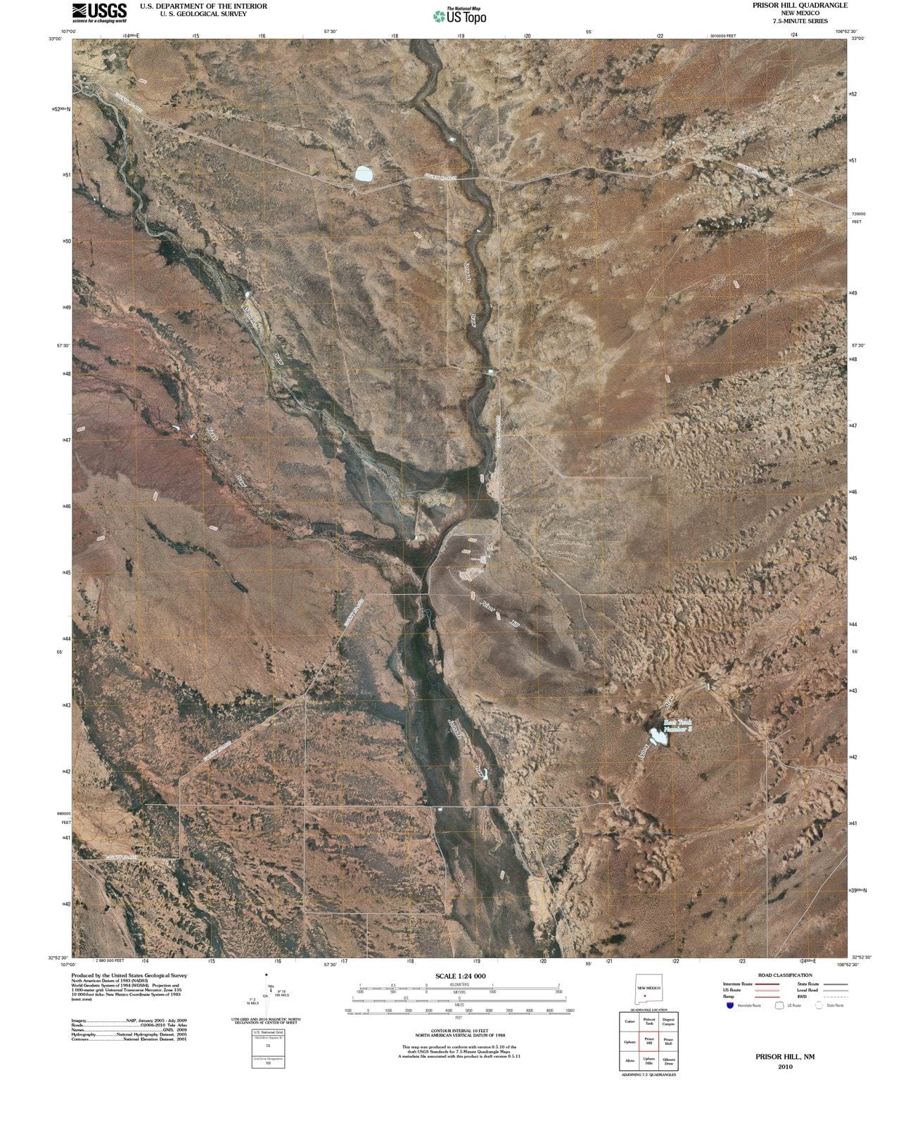 2010 Prisor Hill, NM - New Mexico - USGS Topographic Map