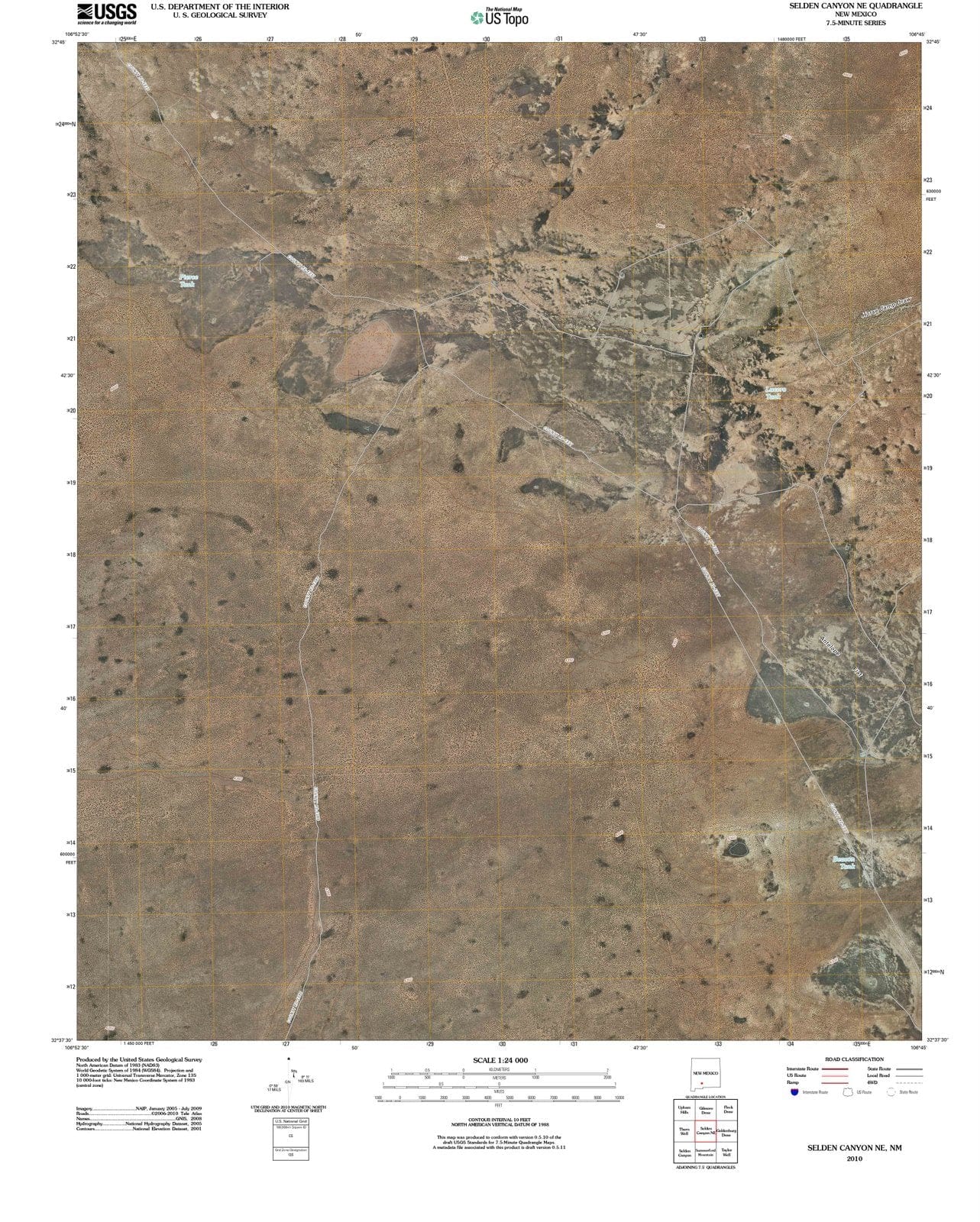 2010 Selden Canyon, NM - New Mexico - USGS Topographic Map v2