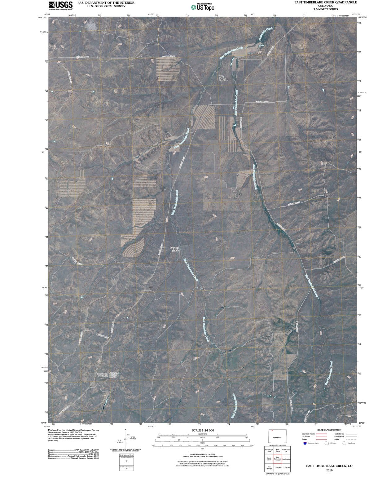2010 East Timberlake Creek, CO - Colorado - USGS Topographic Map