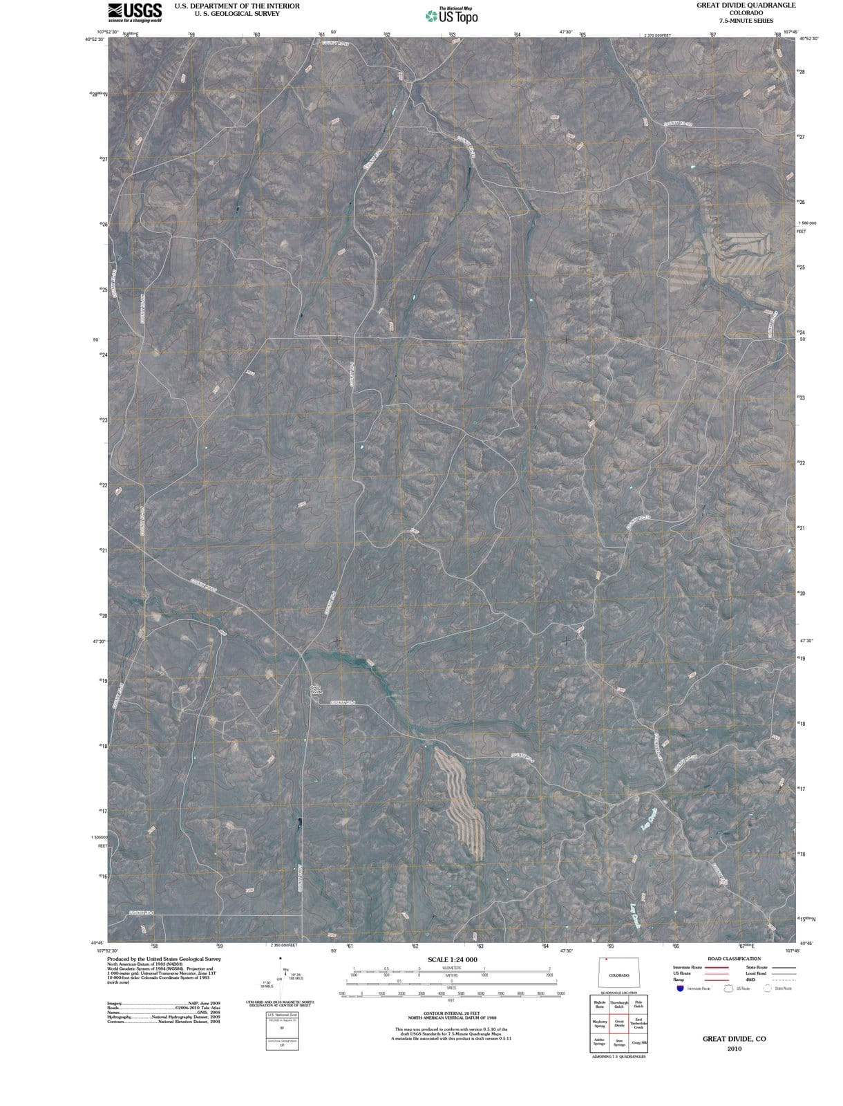 2010 Greativide, CO - Colorado - USGS Topographic Map