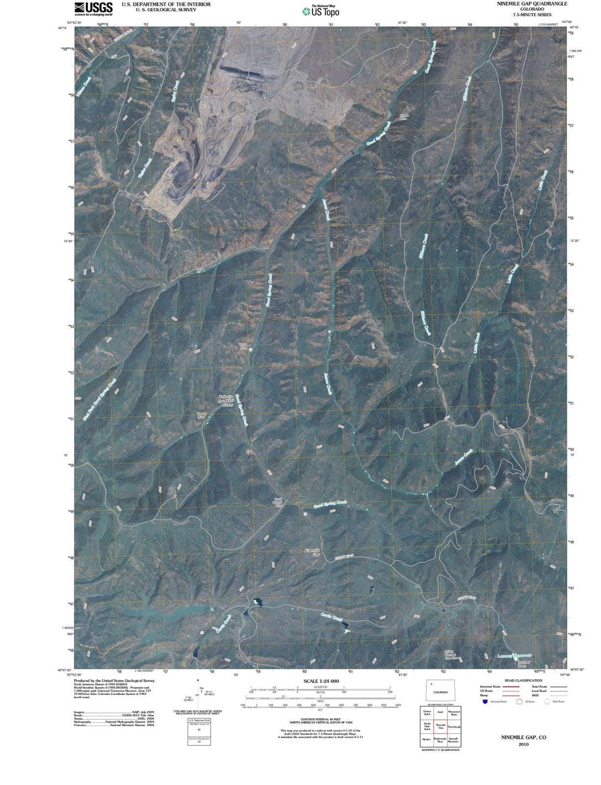 2010 Ninemile Gap, CO - Colorado - USGS Topographic Map