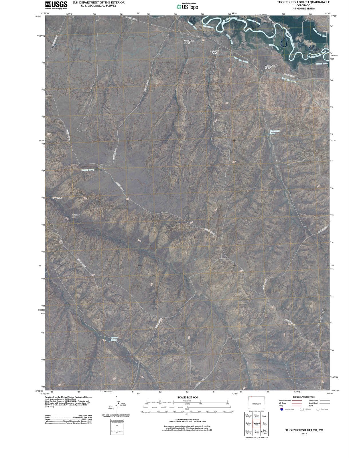 2010 Thornburgh Gulch, CO - Colorado - USGS Topographic Map