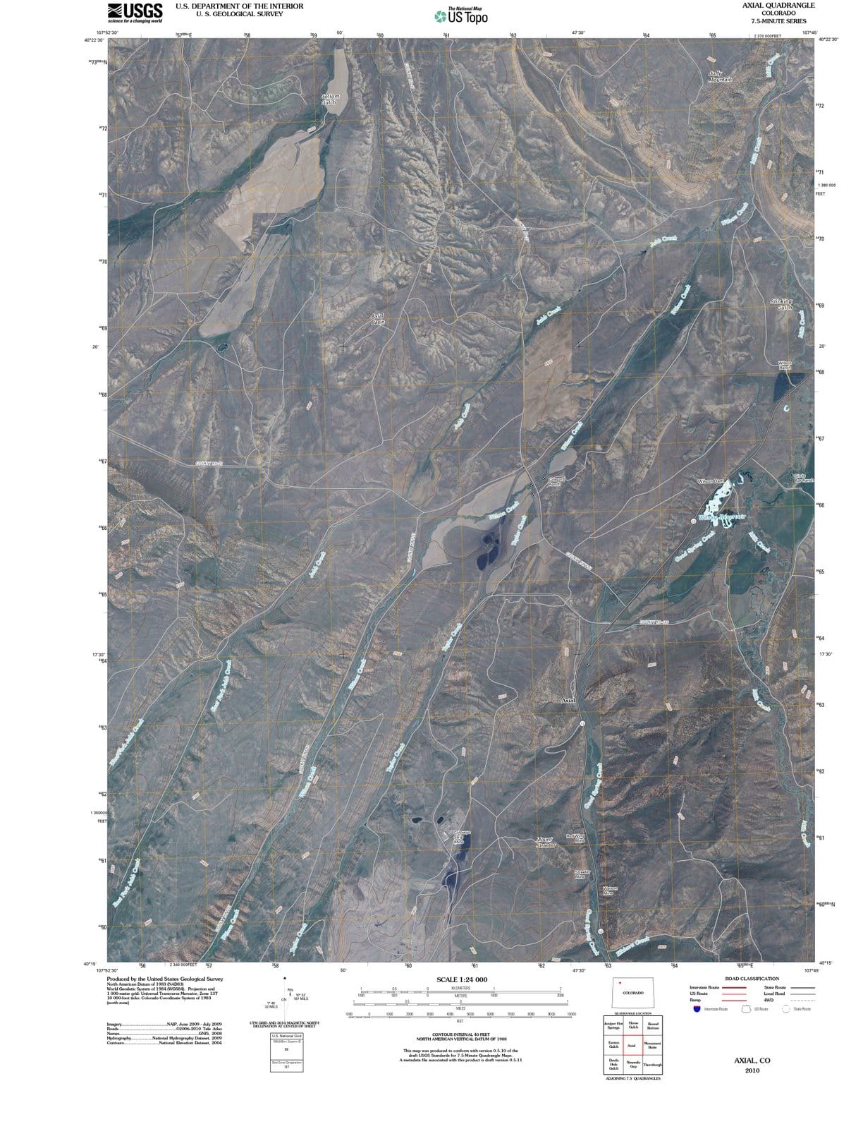 2010 Axial, CO - Colorado - USGS Topographic Map