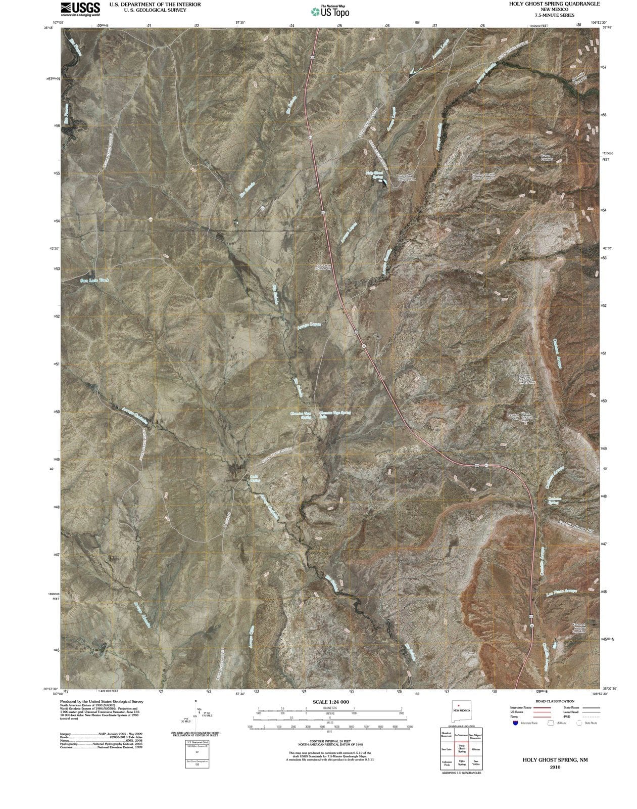 2010 Holy Ghost Spring, NM - New Mexico - USGS Topographic Map