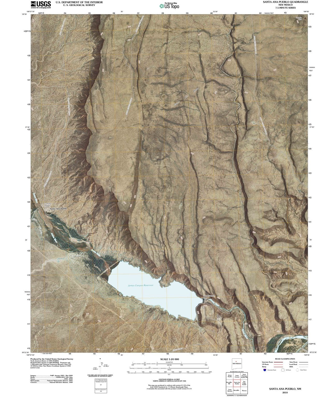 2010 Santa Ana Pueblo, NM - New Mexico - USGS Topographic Map