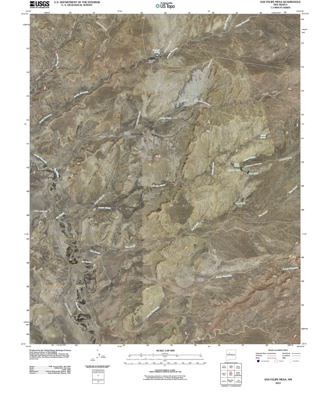 2010 San Felipe Mesa, NM - New Mexico - USGS Topographic Map