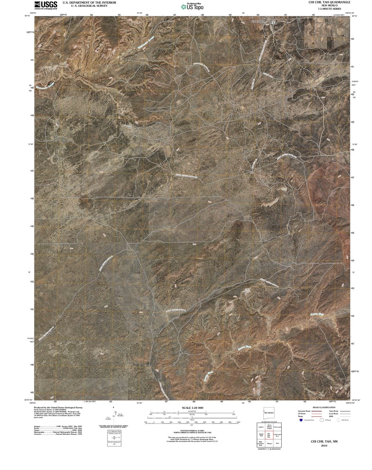2010 Chi Chil Tah, NM - New Mexico - USGS Topographic Map