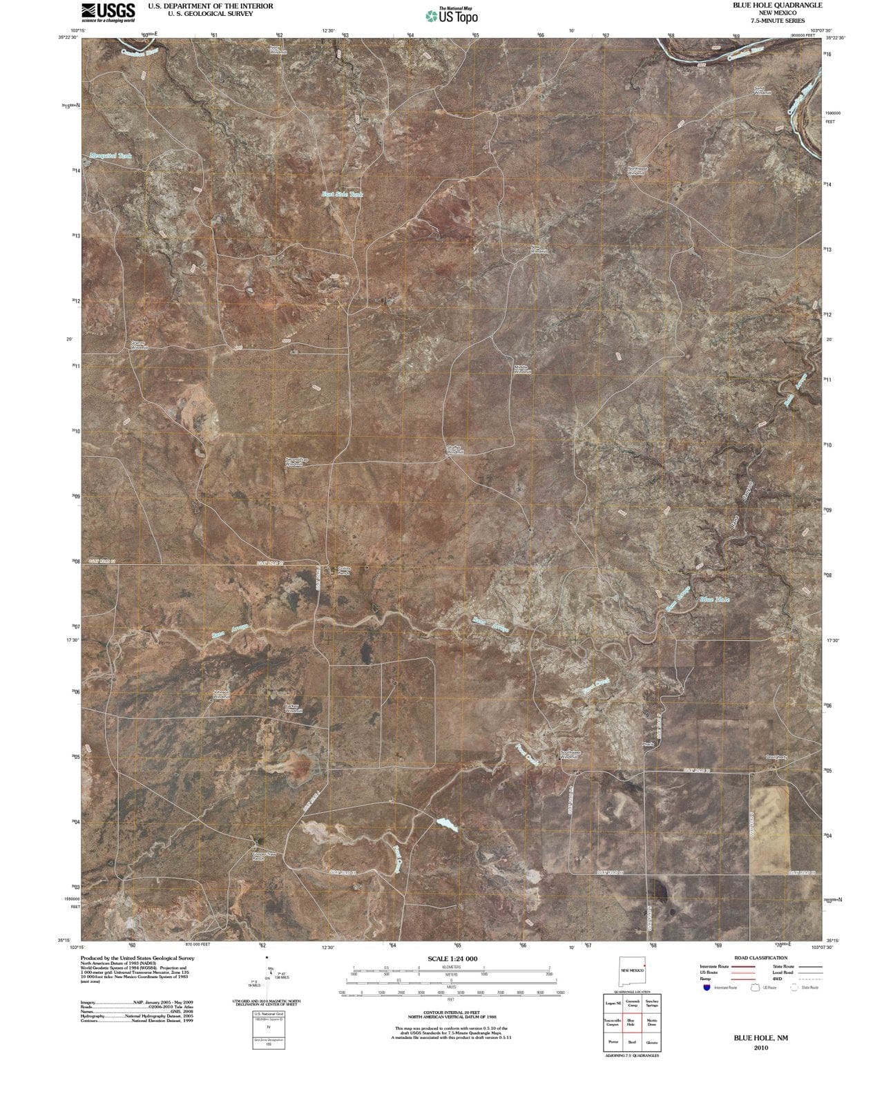 2010 Blue Hole, NM - New Mexico - USGS Topographic Map