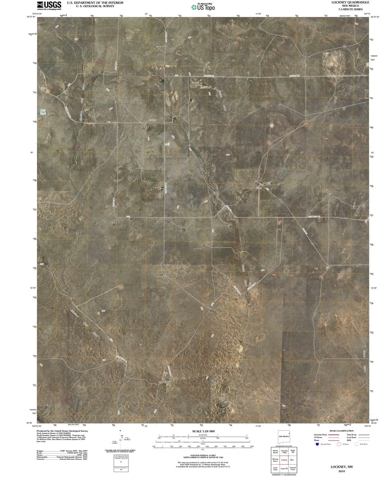 2010 Lockney, NM - New Mexico - USGS Topographic Map