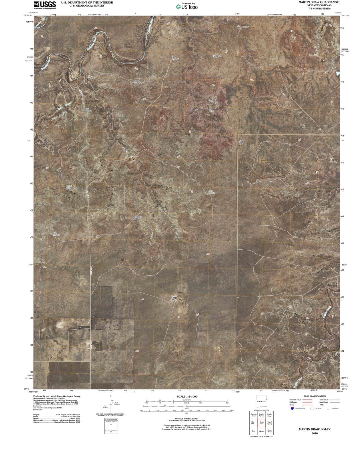 2010 Martinraw, NM - New Mexico - USGS Topographic Map