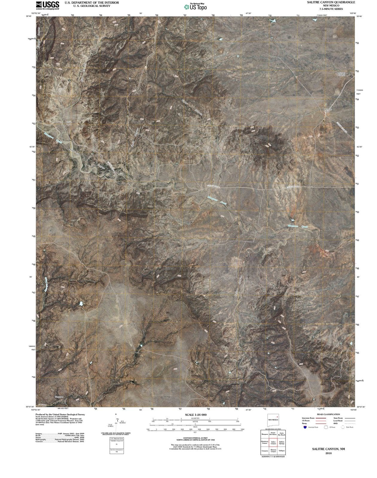 2010 Salitre Canyon, NM - New Mexico - USGS Topographic Map