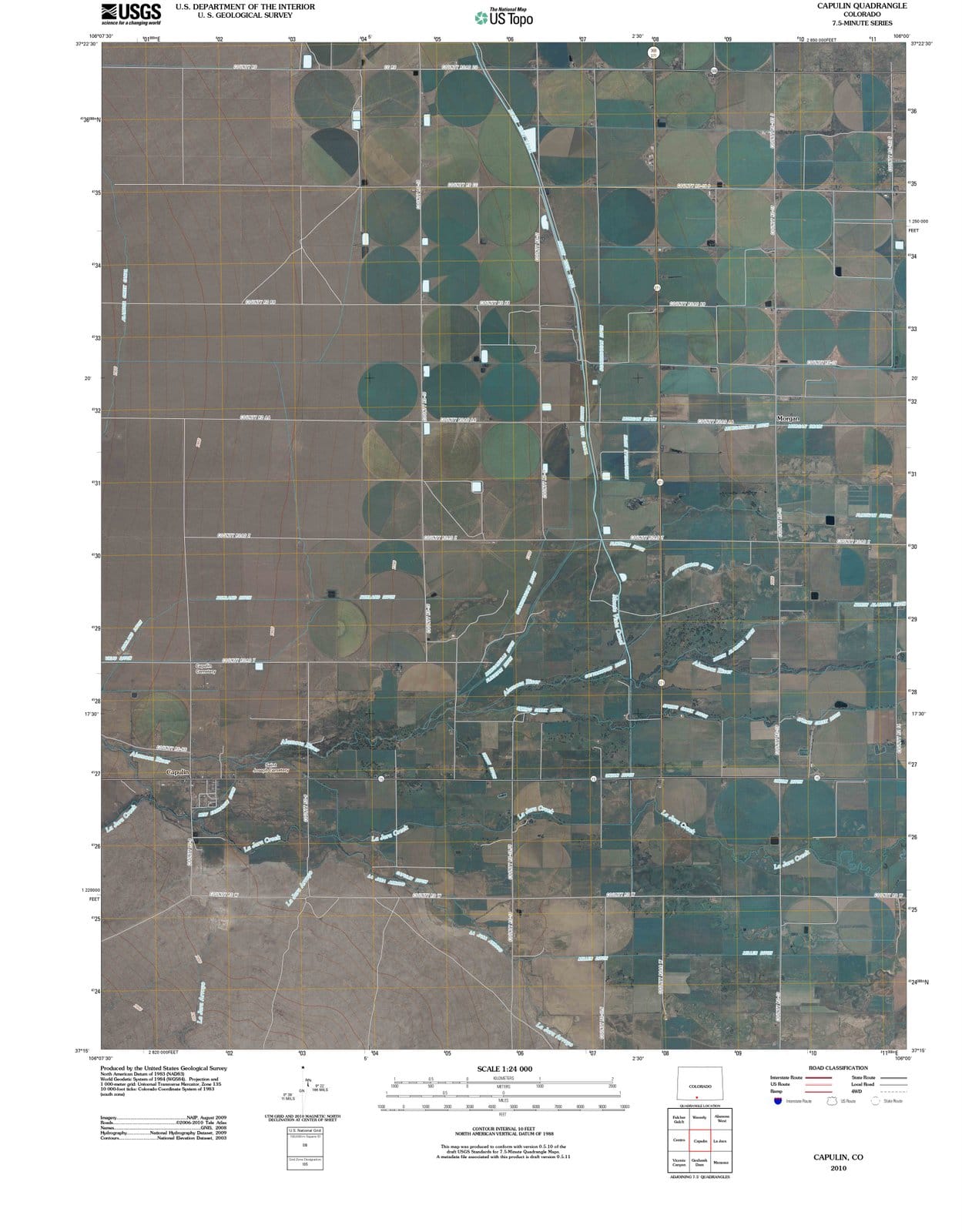 2010 Capulin, CO - Colorado - USGS Topographic Map