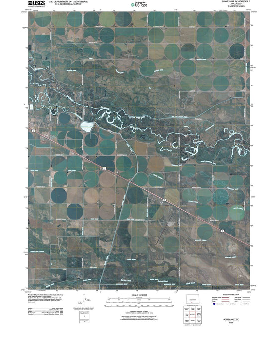 2010 Homelake, CO - Colorado - USGS Topographic Map