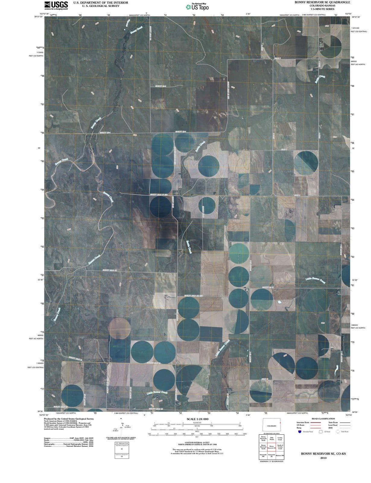 2010 Bonny Reservoir, CO - Colorado - USGS Topographic Map