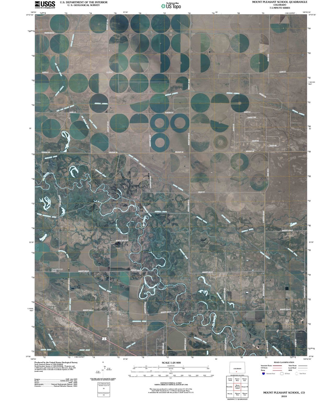 2010 Mount Pleasant School, CO - Colorado - USGS Topographic Map