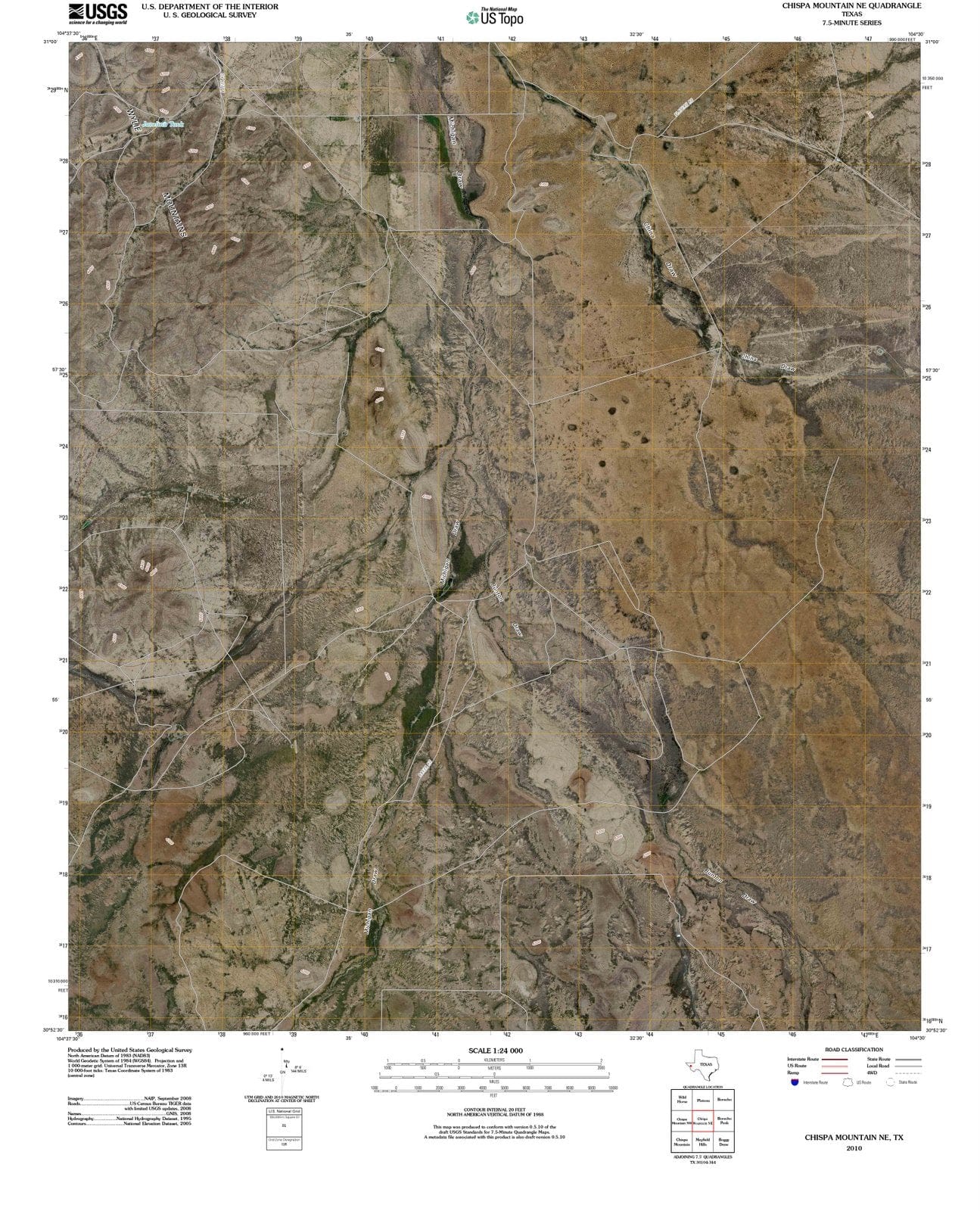 2010 Chispa Mountain, TX - Texas - USGS Topographic Map v2