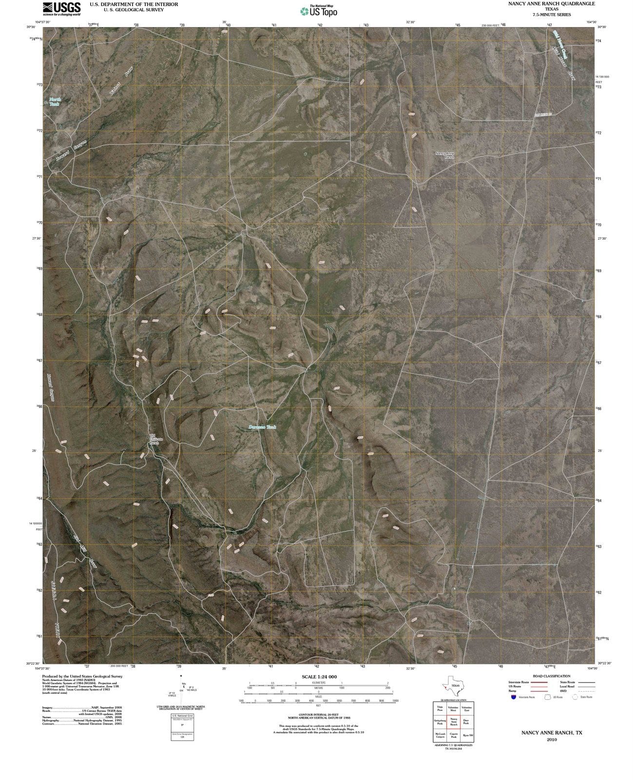 2010 Nancy Anne Ranch, TX - Texas - USGS Topographic Map