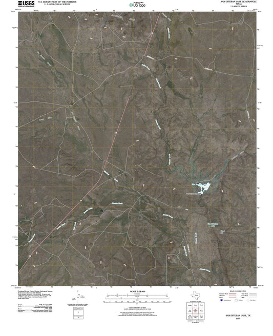 2010 San Esteban Lake, TX - Texas - USGS Topographic Map