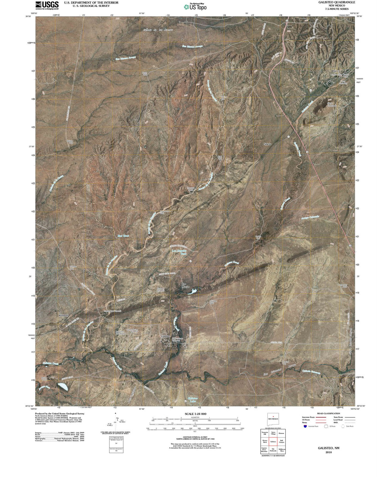 2010 Galisteo, NM - New Mexico - USGS Topographic Map