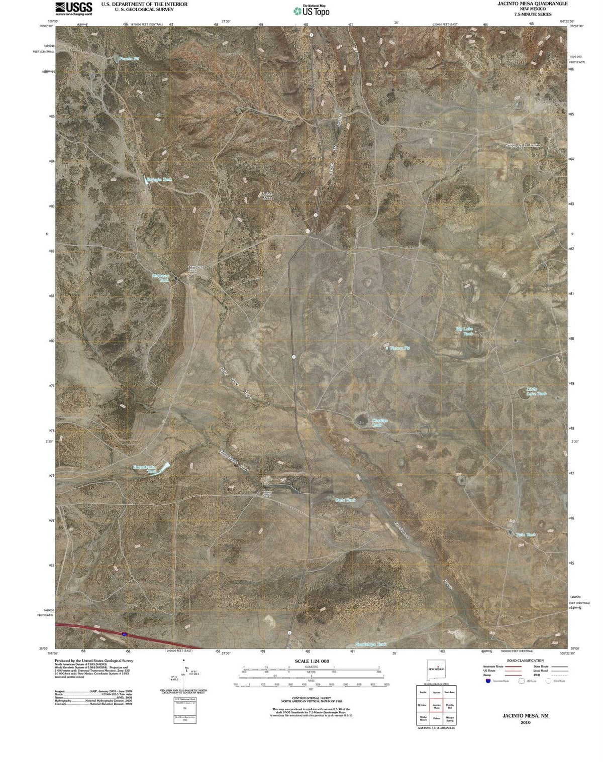 2010 Jacinto Mesa, NM - New Mexico - USGS Topographic Map
