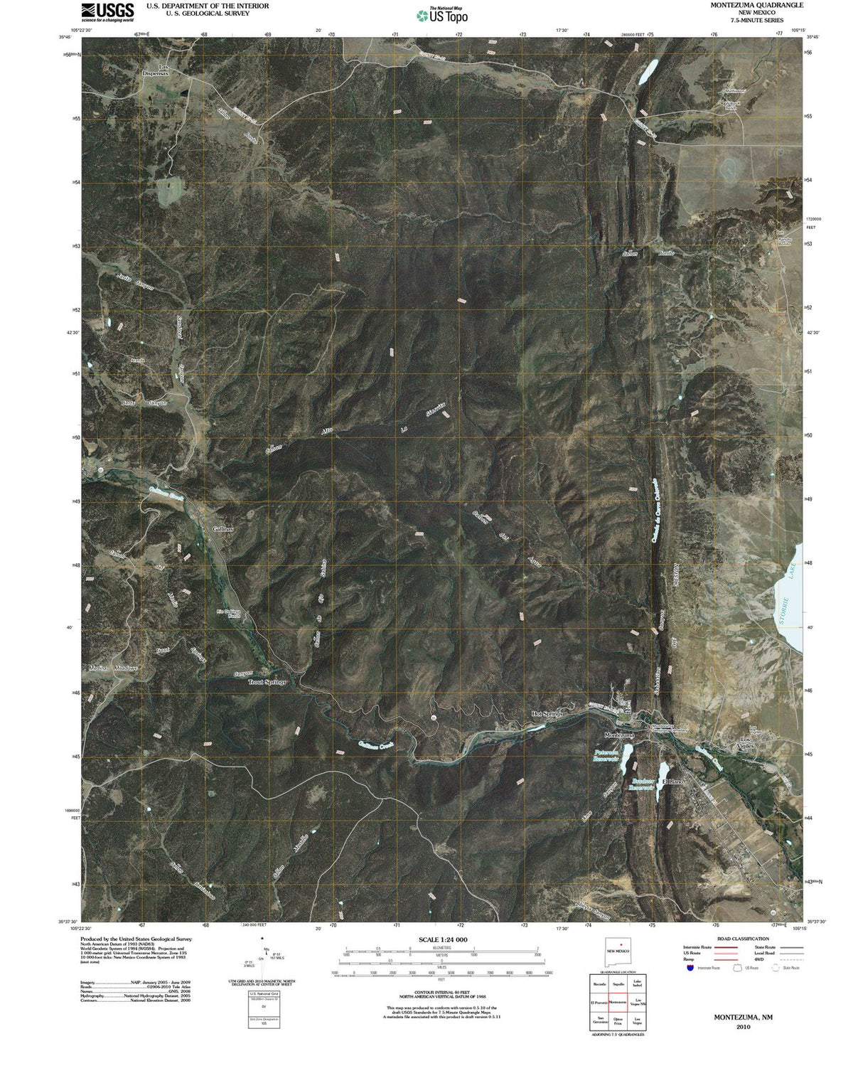 2010 Montezuma, NM - New Mexico - USGS Topographic Map